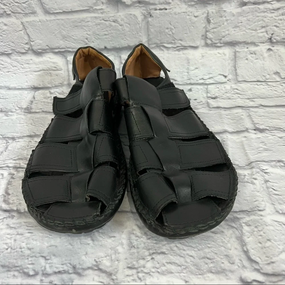 Pikolinos Tarifa leather mens sandals 12.5 Velcro closure